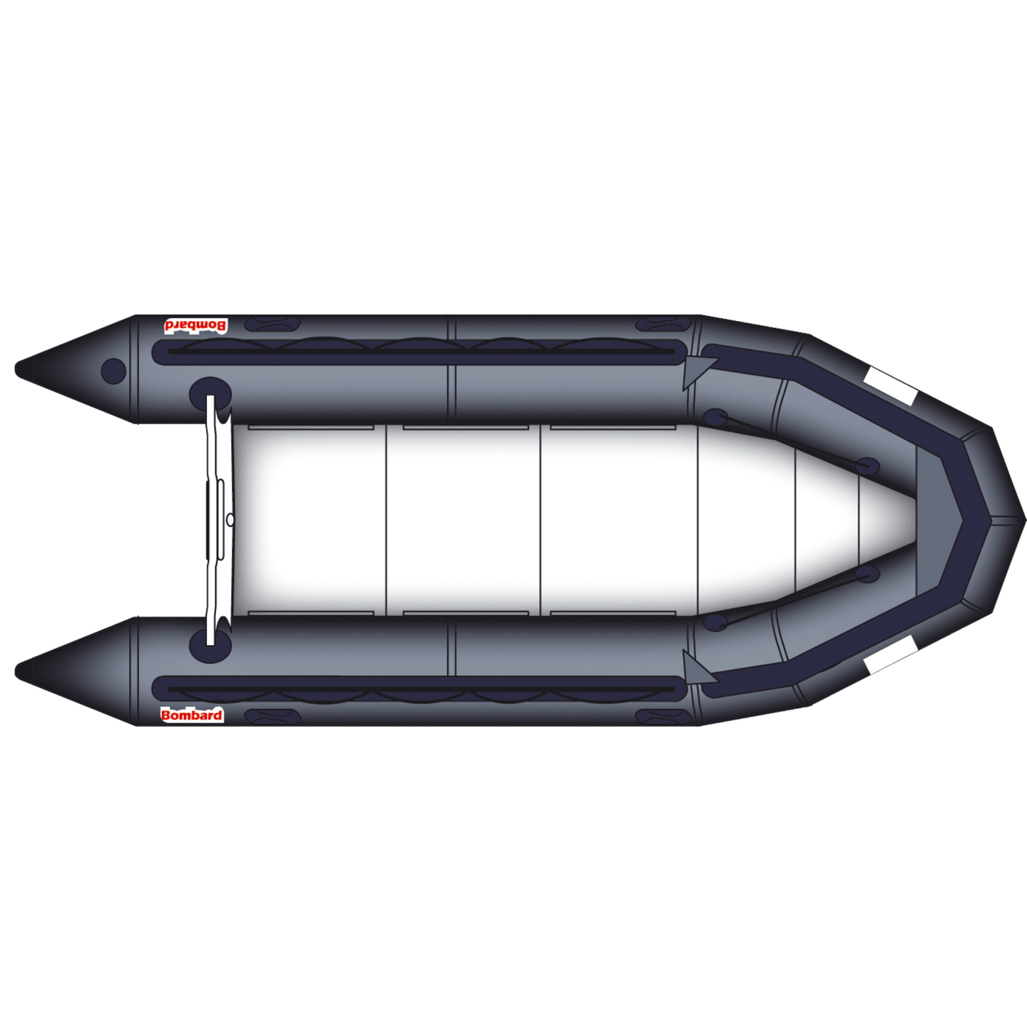 Bombard Commando C5 rubberboot met aluminium vlonderdelen en deelbare houten kiel