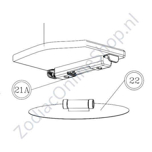 Z60519 - klupa 95 cm - modeli od 2005 do 2014 - siva - Quickfit